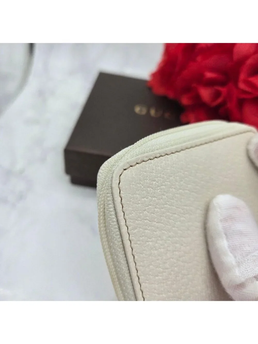 Gucci Coin Purse Wallet Flower Floral Pattern - Picture 7 of 13